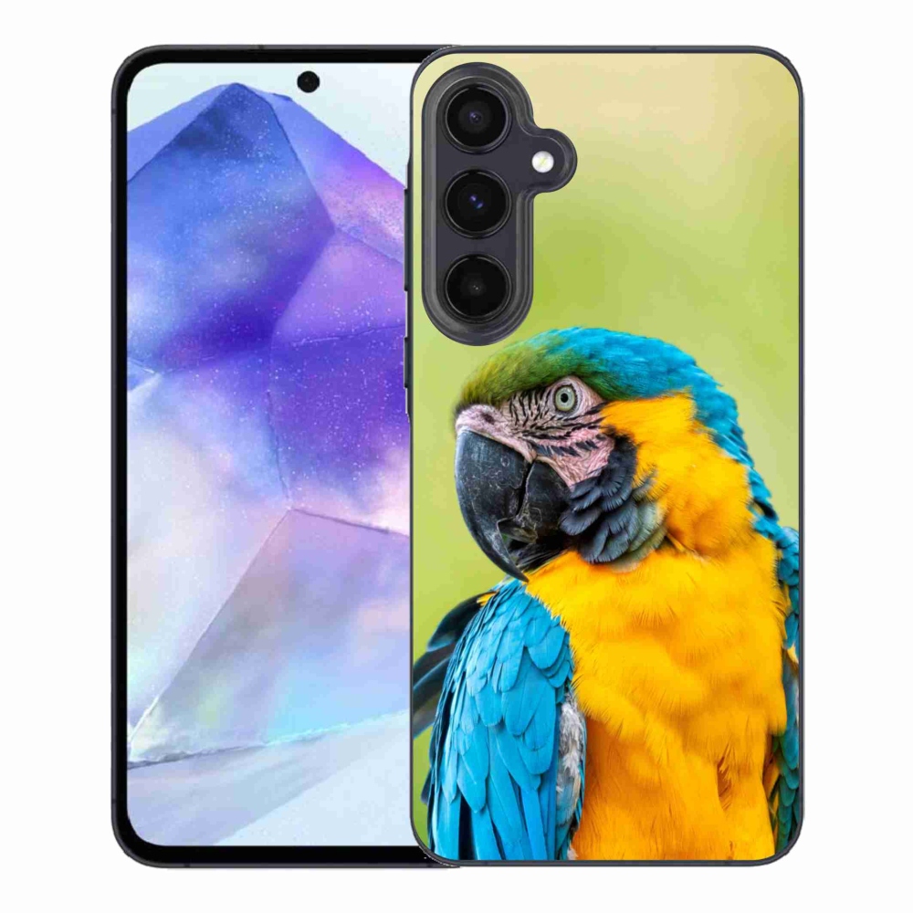 Gél tok mmCase a Samsung Galaxy A55 5G készülékhez - papagáj ara 2
