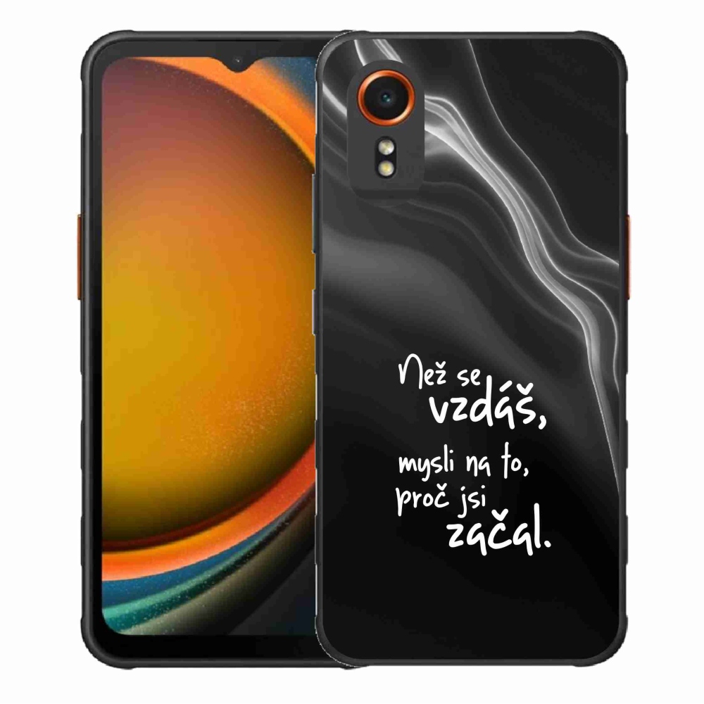 Gél borító mmCase Samsung Galaxy Xcover 7 - idézet 2 fekete háttér