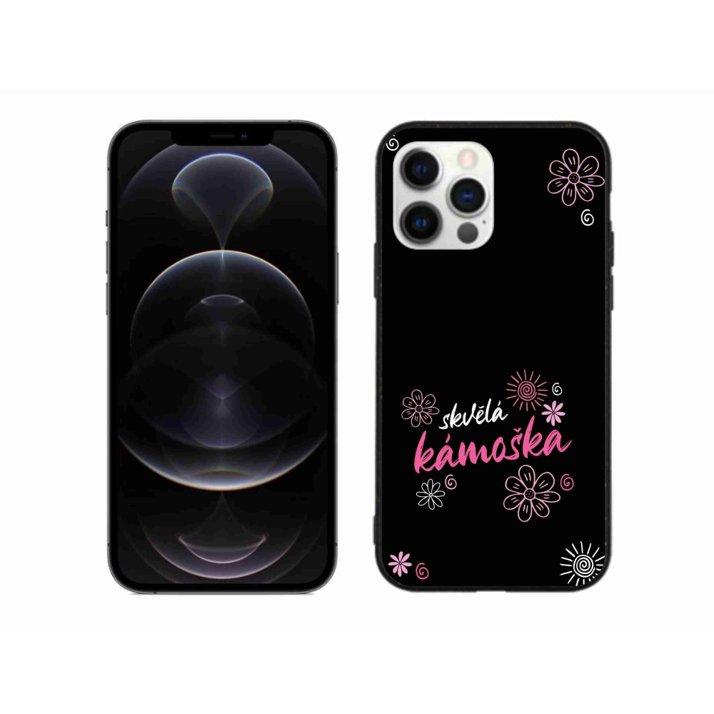 Gél borítás mmCase iPhone 12 Pro Max készülékhez - nagyszerű haver fekete háttérrel