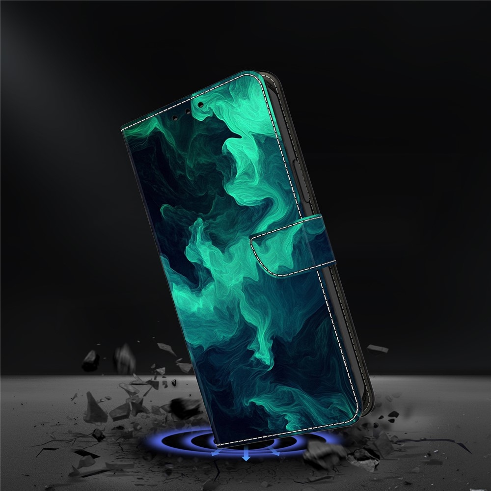 Határozottan könyv tok Samsung Galaxy A17 4G/5G/A26 5G - zöld füst