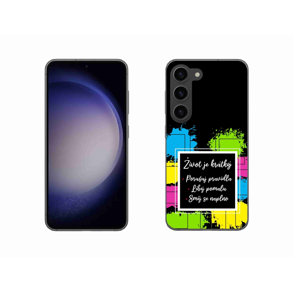 Gél borítás mmCase Samsung Galaxy S23 5G - idézet 5 fekete háttér