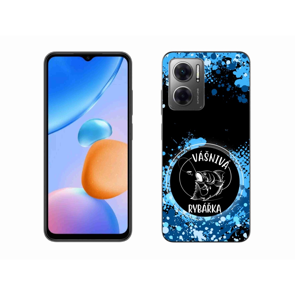 Gél borító mmCase a Xiaomi Redmi 10 5G-hez - szenvedélyes halász fekete háttérrel