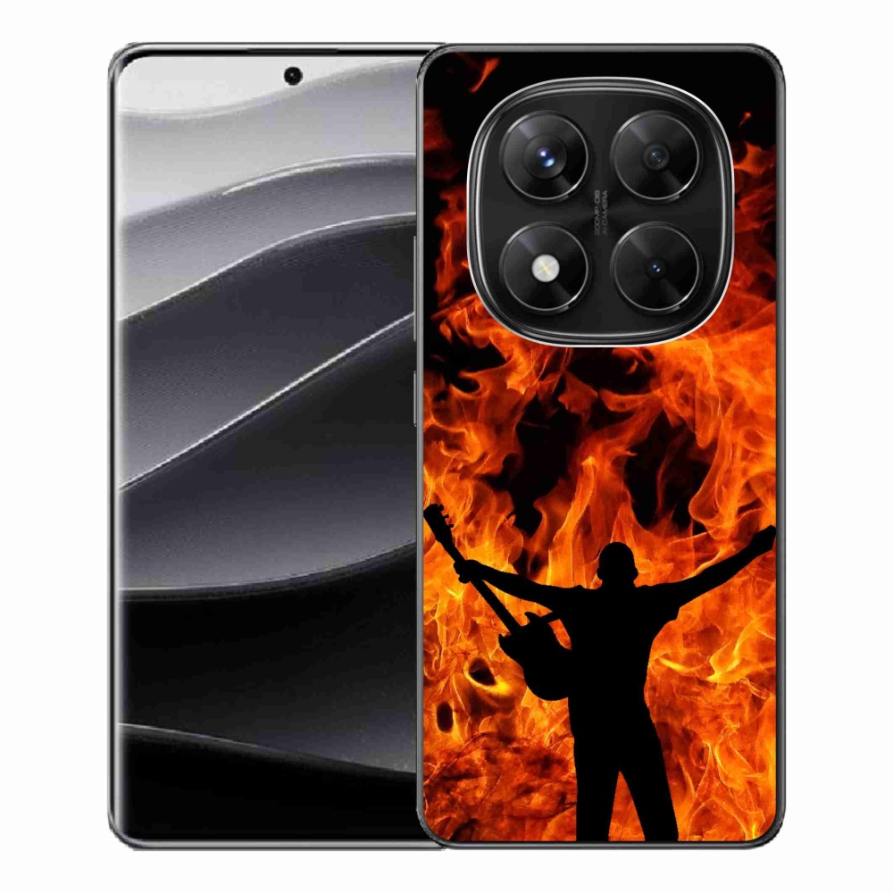 Gél borítás mmCase a Xiaomi Redmi Note 14 Pro 5G/Poco X7 5G - zenész és tűz