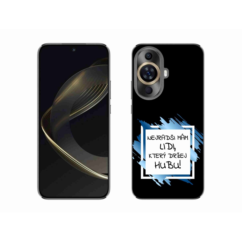 Gél borító mmCase a Huawei Nova 11-hez - vicces szöveg 7 fehér és fekete háttérrel