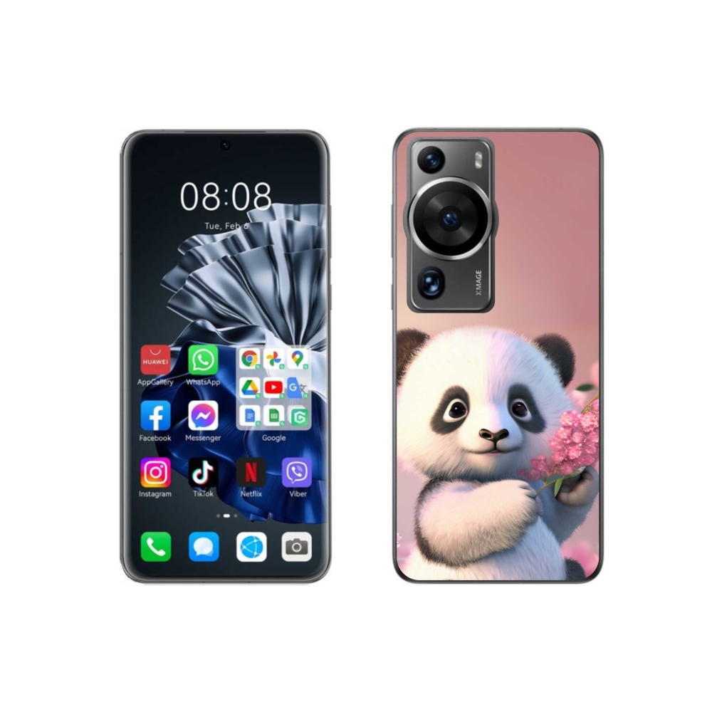 Gél borítás mmCase a Huawei P60 Pro számára - aranyos panda