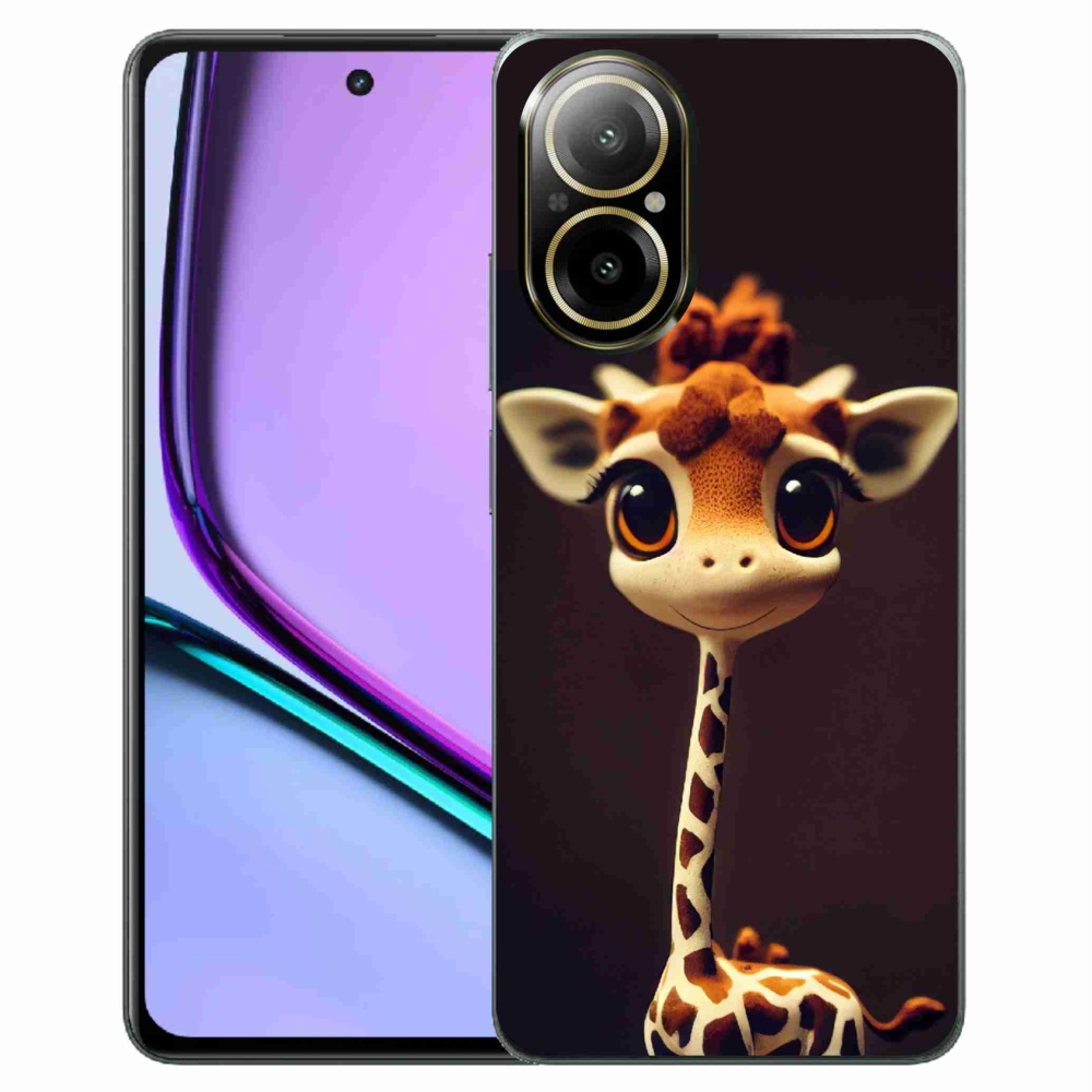 Zselés borítás mmCase a Realme C67 készülékhez - kis zsiráf