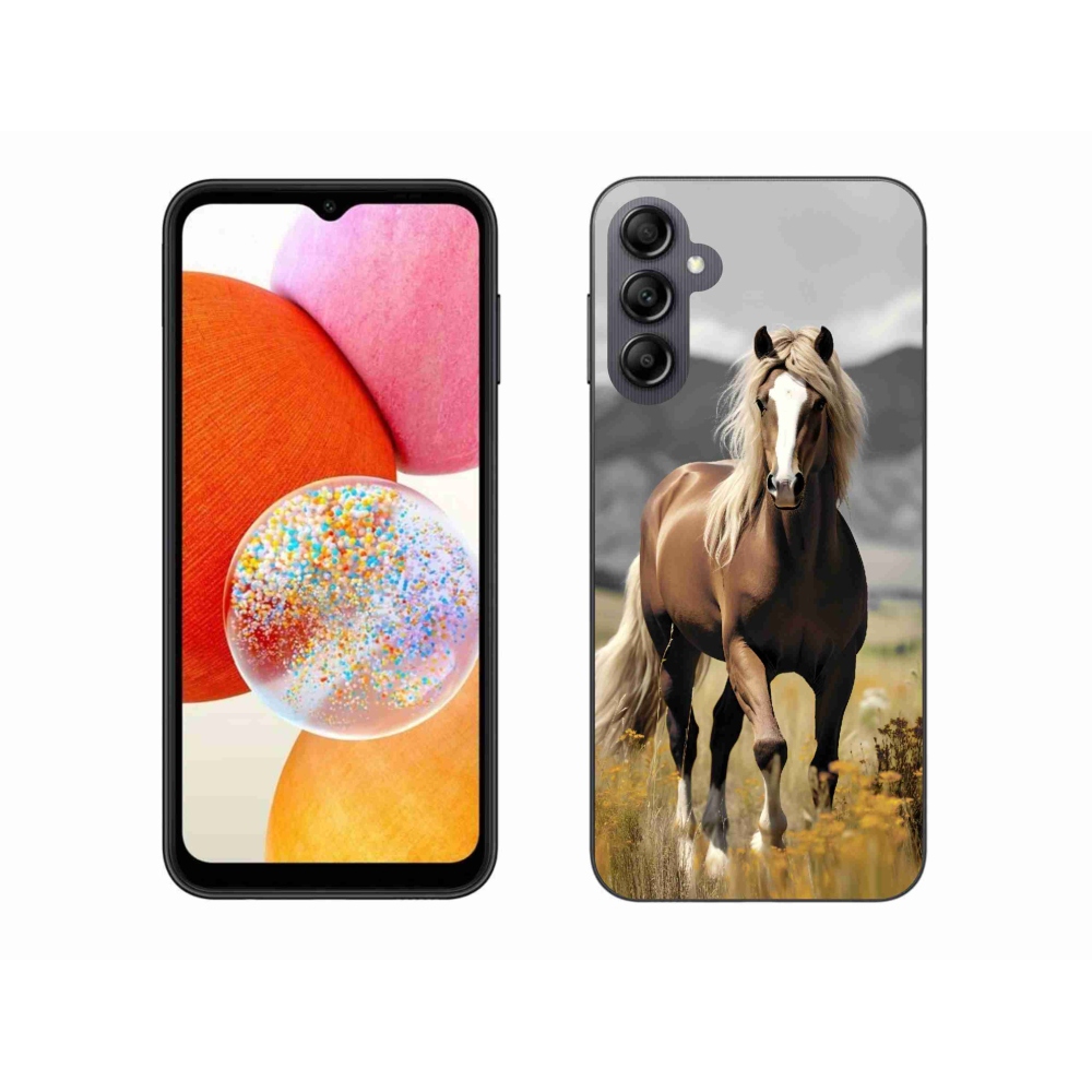 Zselés borítás mmCase Samsung Galaxy A14 4G/5G - barna ló 1