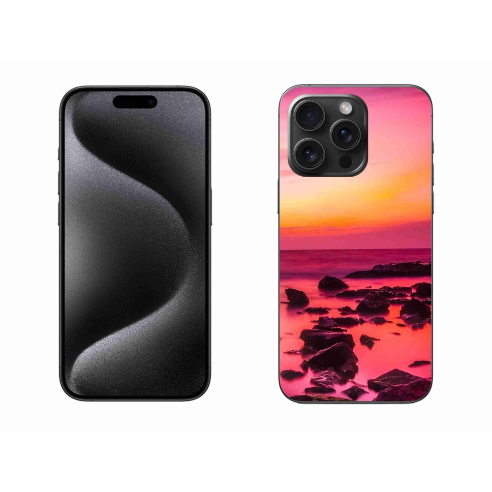 Gél borítás mmCase iPhone 15 Pro Max készülékhez - tenger és világítás