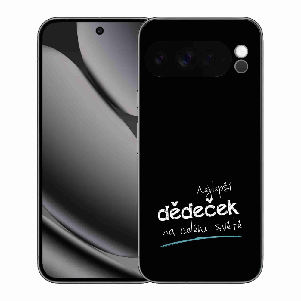 Gél borítás mmCase a Google Pixel 10 Pro XL-hez - Legjobb nagypapa 3 fekete háttérrel