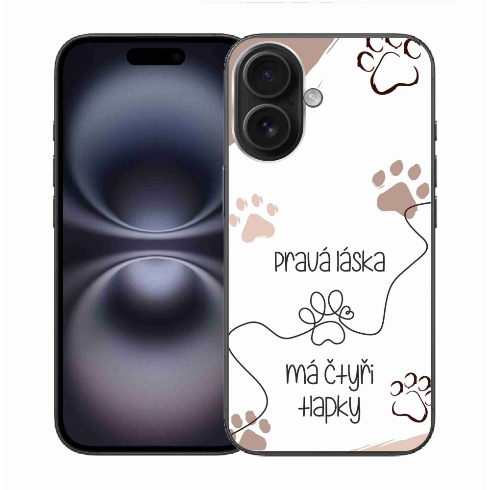 Gél borítás mmCase iPhone 16 készülékhez - kutya motívum 1 fehér háttér