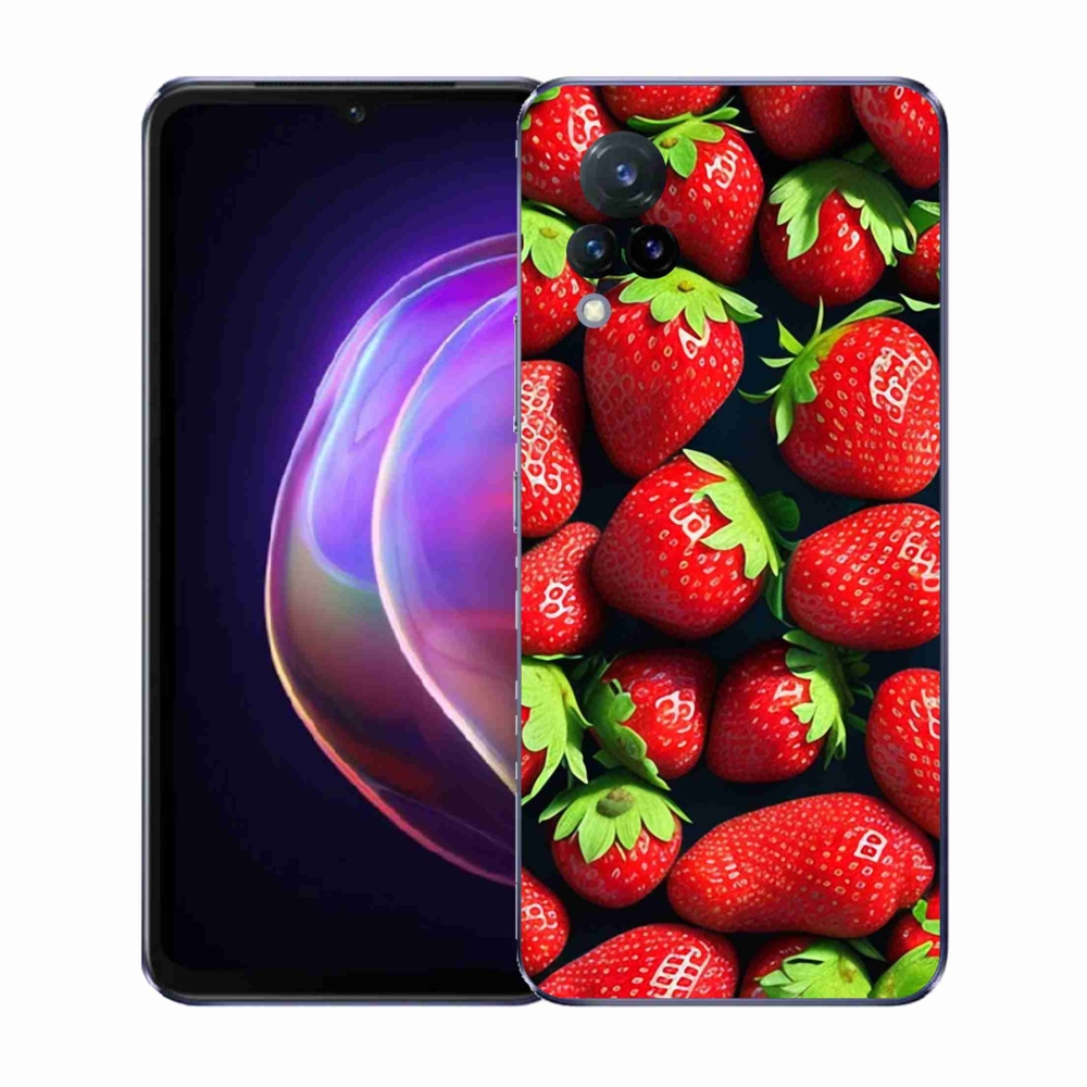 Gél borítás mmCase a Vivo V21 4G/5G készülékhez - eper