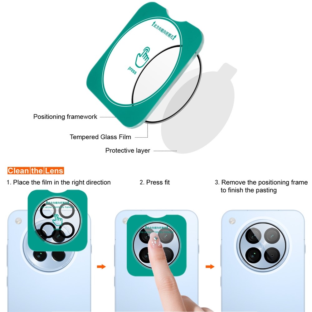 IMK kamera lencse üveg a Honor Magic V5 készülékhez, applikációs kerettel