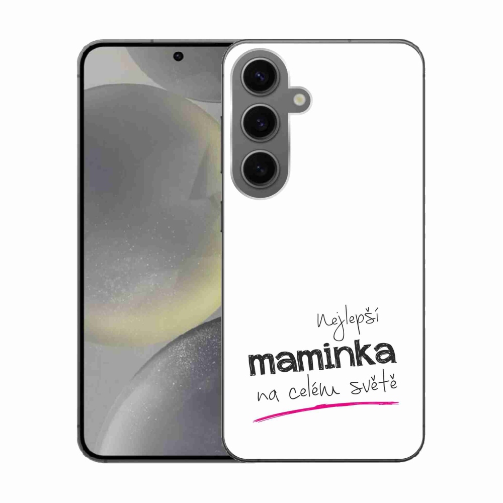 Gél borítás mmCase Samsung Galaxy S24 - legjobb anya 4 fehér háttérrel