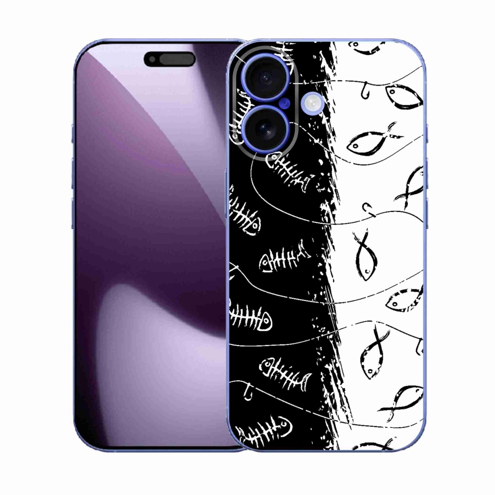 Zselés borítás mmCase iPhone 17 készülékhez - csontvázak és halak