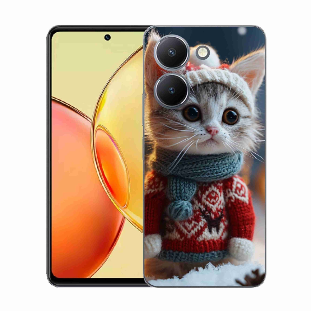 Gél borítás mmCase a Vivo Y36-hoz - cica pulóverben