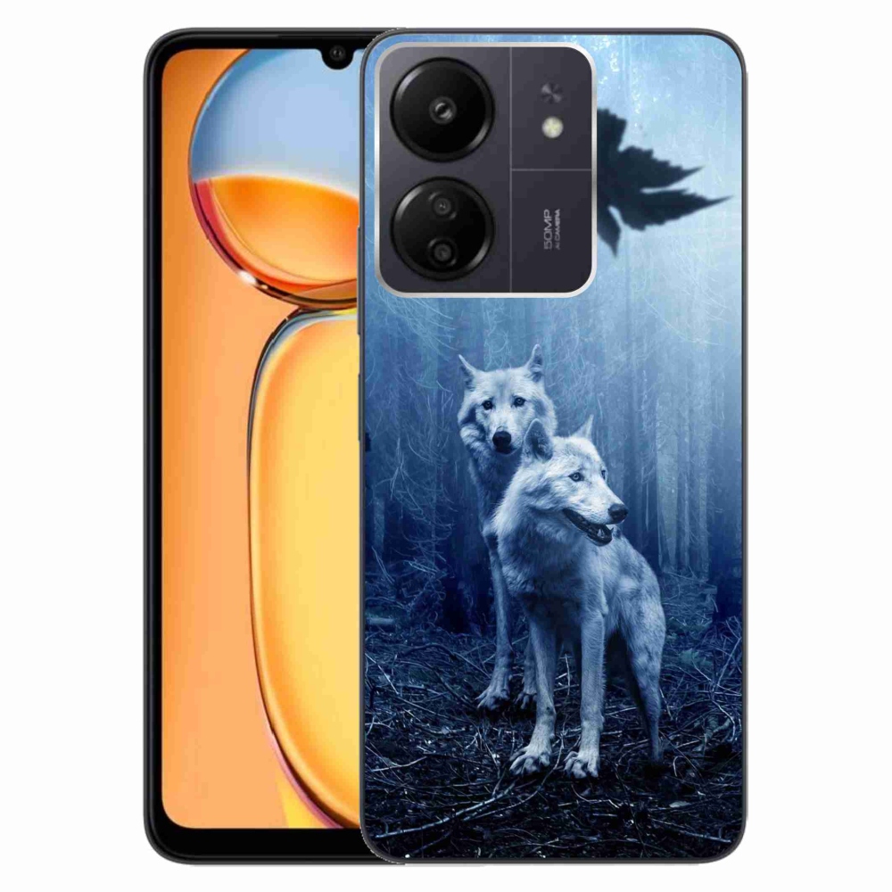 Gél borítás mmCase a Xiaomi Poco C65/Redmi 13C számára - farkasok az erdőben
