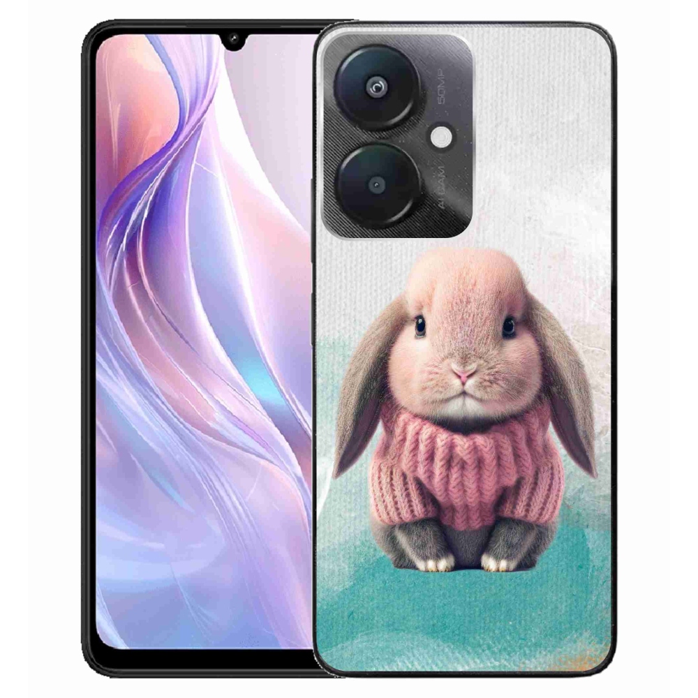 Gél borítás mmCase a Xiaomi Redmi 13C 5G számára - nyúl pulóverben