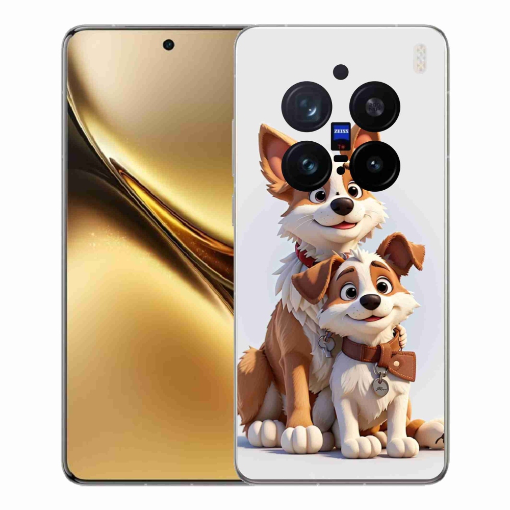 Zselés borítás mmCase a Vivo X200 Pro 5G-n - kutyák rajzolása