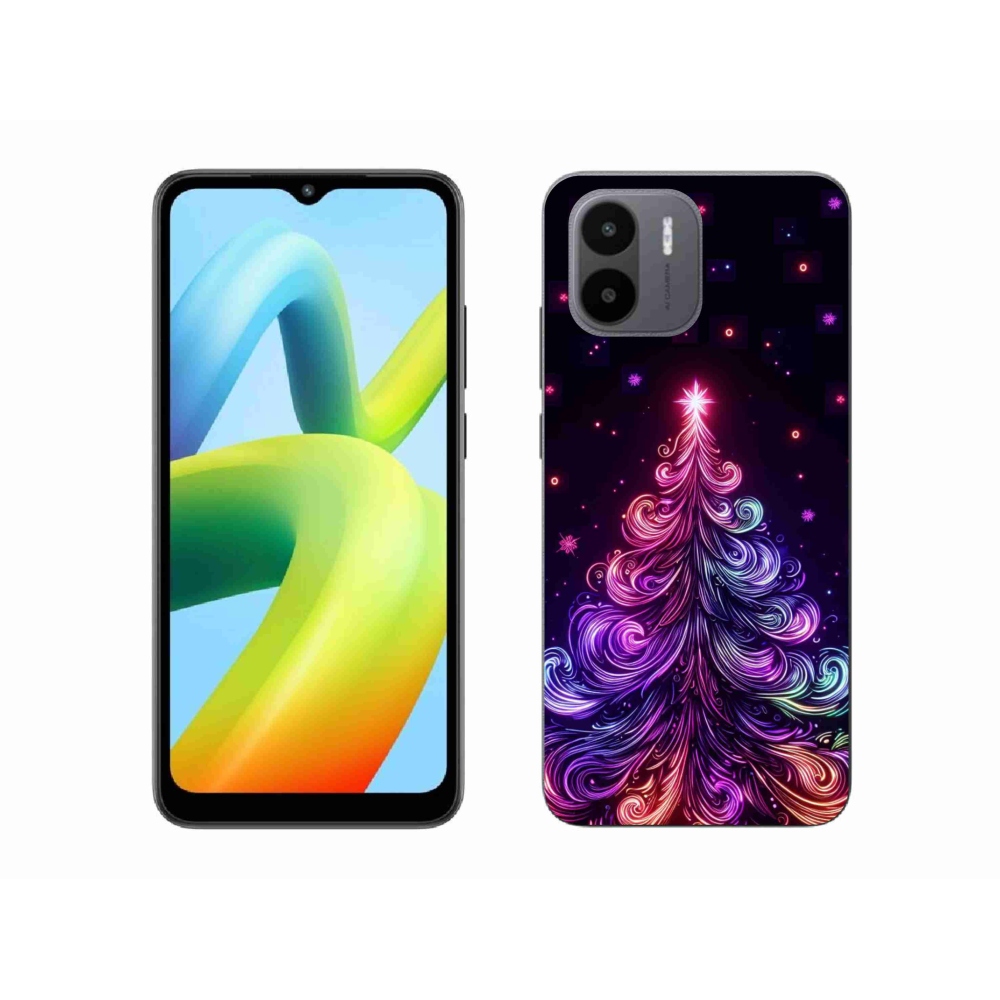 Gél borítás mmCase a Xiaomi Redmi A1/Redmi A2 - neon karácsonyfa 1