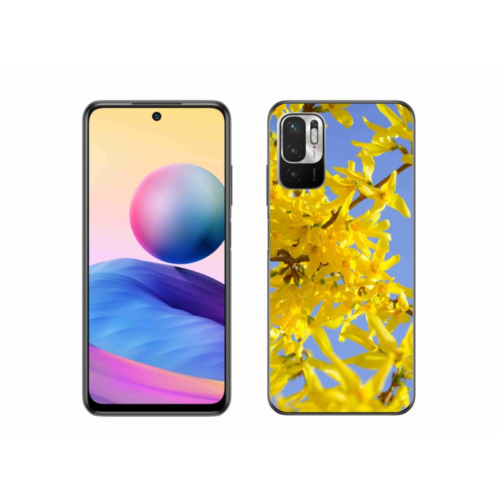 Gél borítás mmCase a Xiaomi Poco M3 Pro/5G számára - sárga virágok