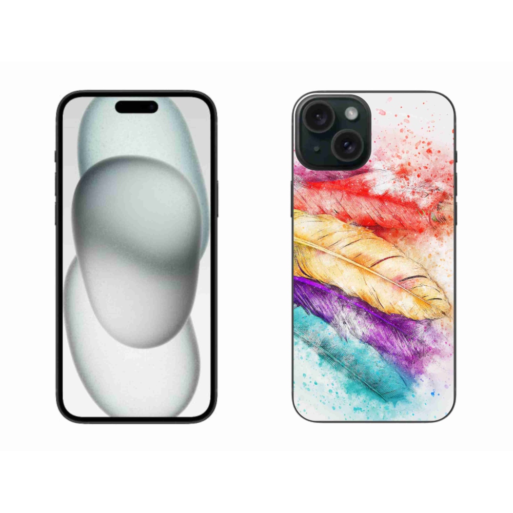 Zselés borítás mmCase iPhone 15 Plus készülékhez - színes toll