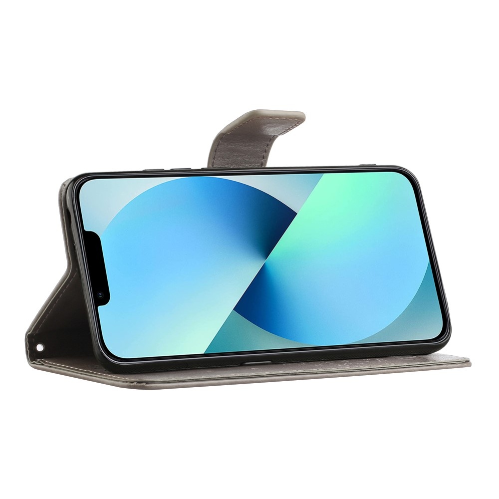 Fa könyv tok iPhone 15 Pro Max készülékhez - szürke