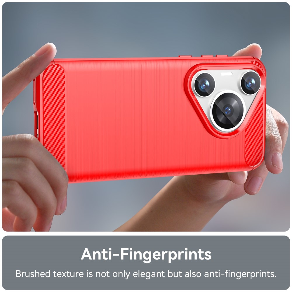 Szénálló zselés tok a Huawei Pura 70 Pro számára - piros