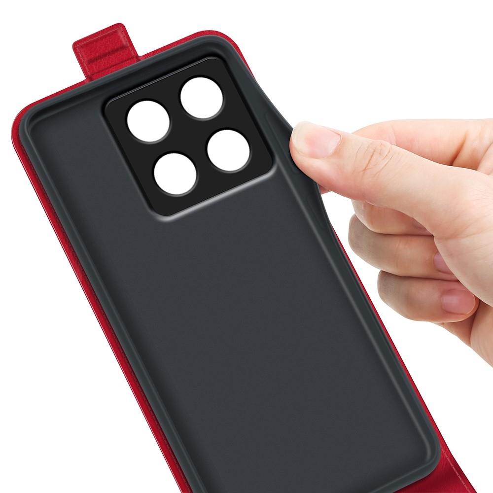 Függőleges könyvtáska Xiaomi 14T Pro-hoz - piros