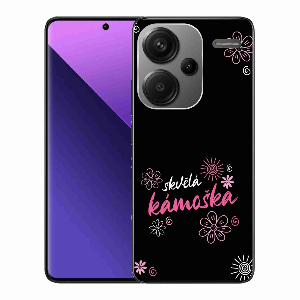 Gél borítás mmCase a Xiaomi Redmi Note 13 Pro+ 5G - nagyszerű haver fekete háttérrel