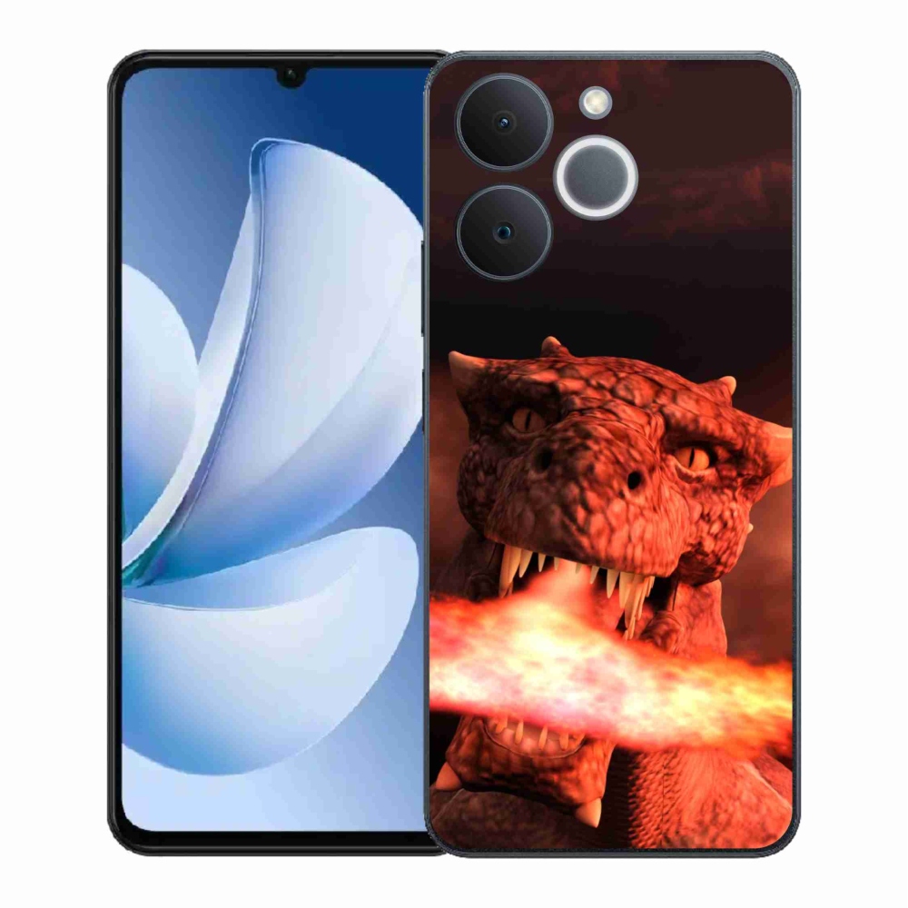 Zselés borítás mmCase a Realme Note 70T-hez - sárkány