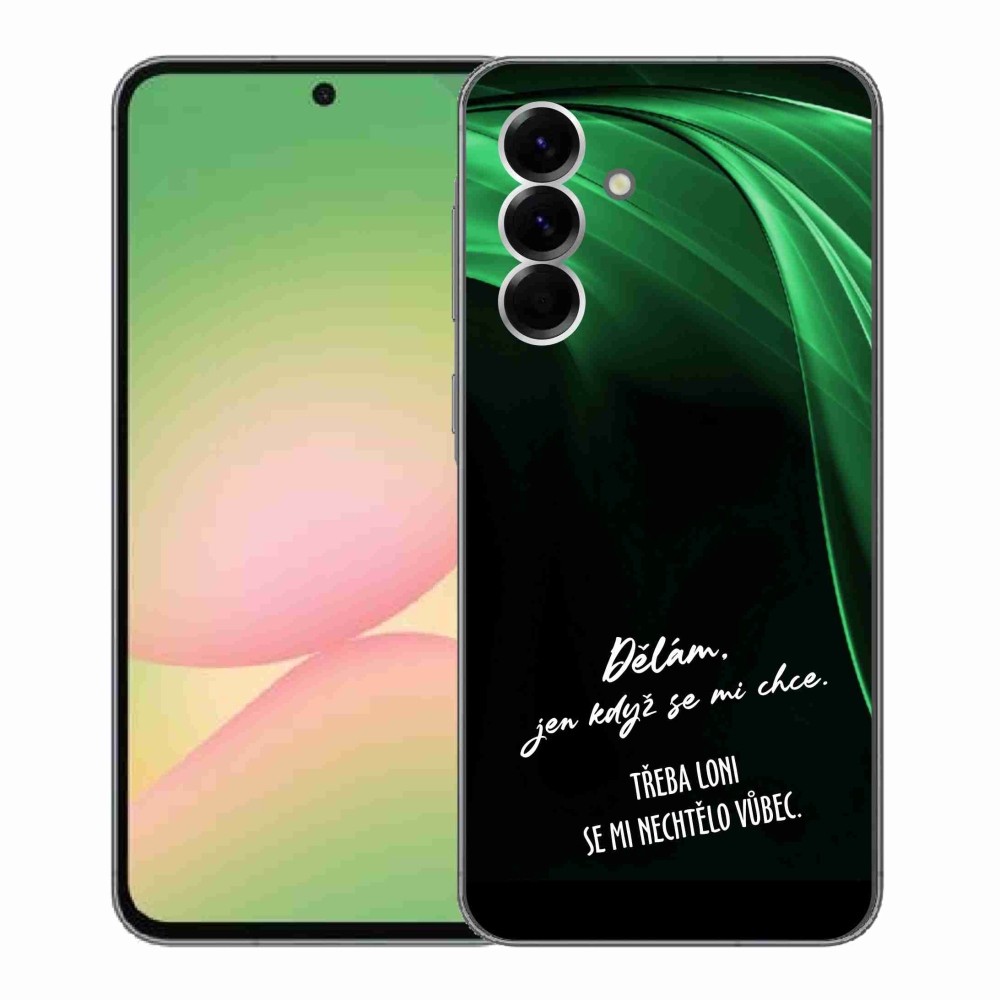 Gél borító mmCase Samsung Galaxy A56 5G - vicces szöveg 12 fekete háttér