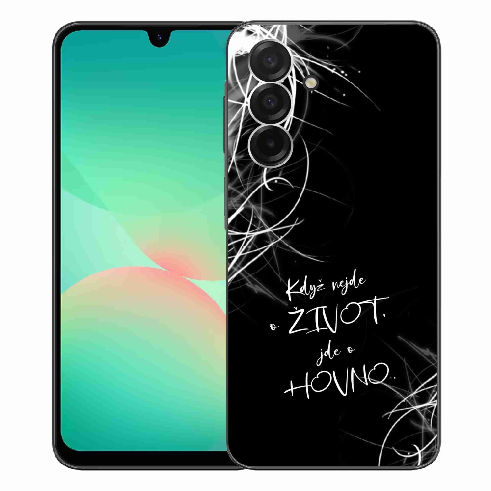 Gél borító mmCase Samsung Galaxy A26 5G - vicces szöveg 16 fekete háttér