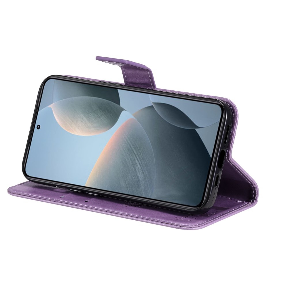 Fák könyv tok Xiaomi 14T-hez - világos lila