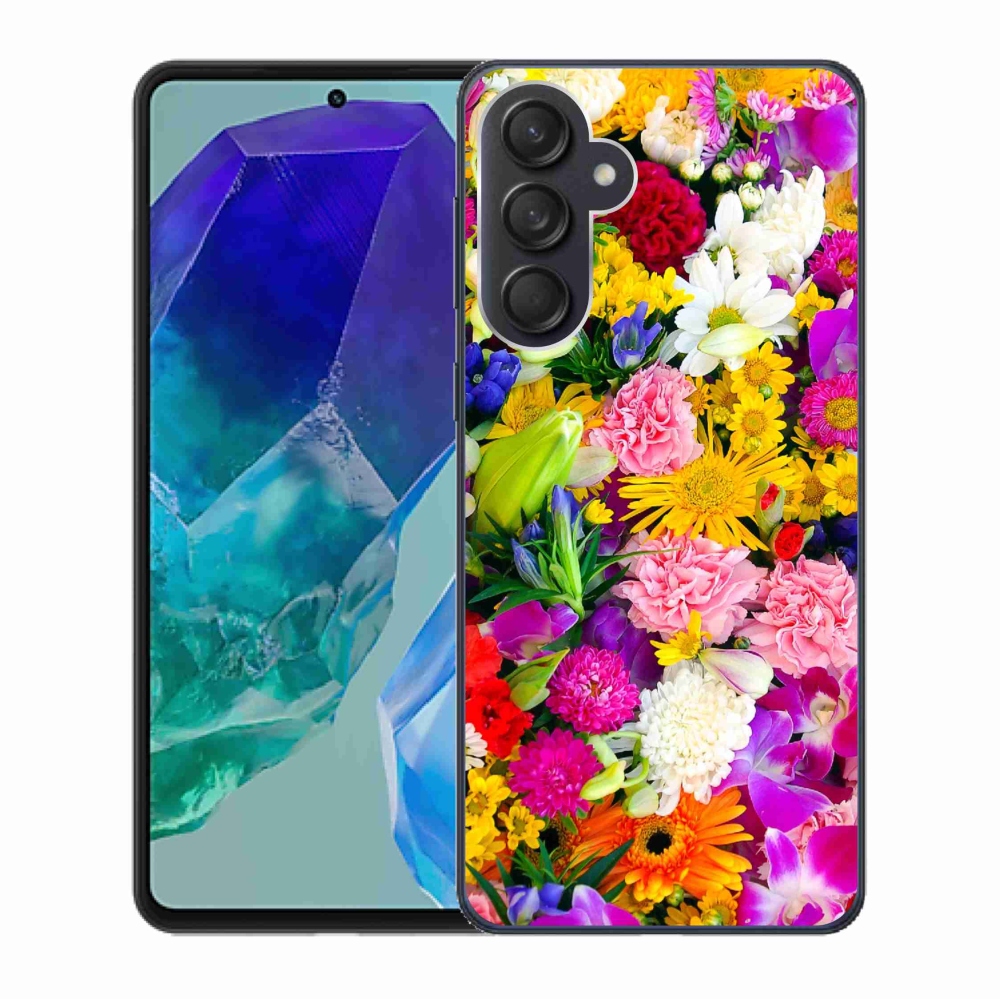 Gél védőhuzat mmCase Samsung Galaxy M55 5G - virágok 12