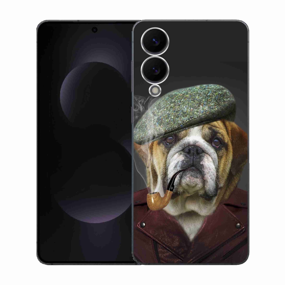 Gél borítás mmCase Samsung Galaxy S25 Edge készülékhez - kutya csővel