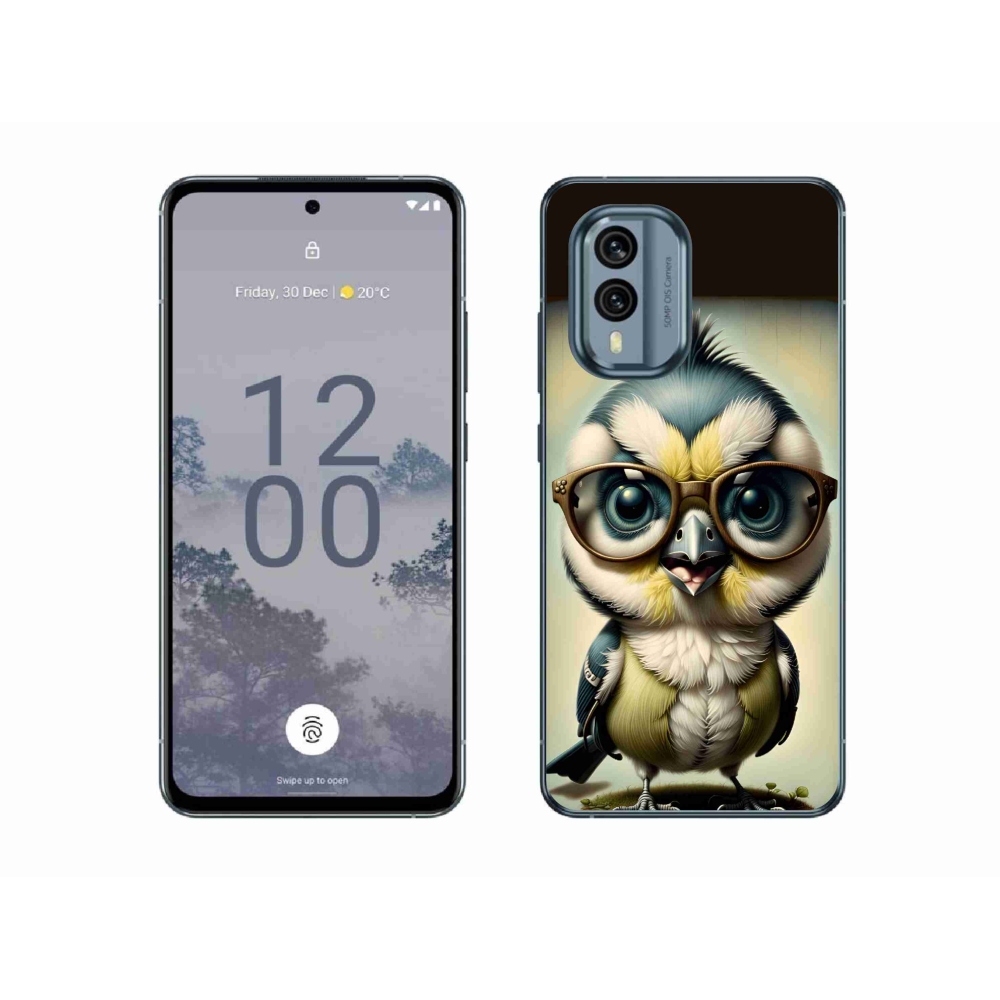 Zselés borítás mmCase a Nokia X30 5G készülékhez - kölyök szemüveggel