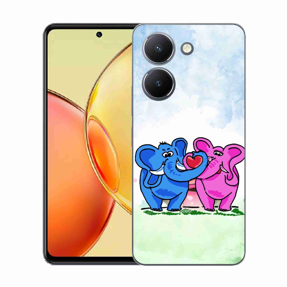 Gél borítás mmCase a Vivo Y36-hoz - szerelmes elefántok