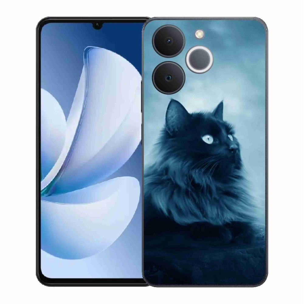 Zselés borítás mmCase a Realme Note 70T készülékhez - fekete cat 1