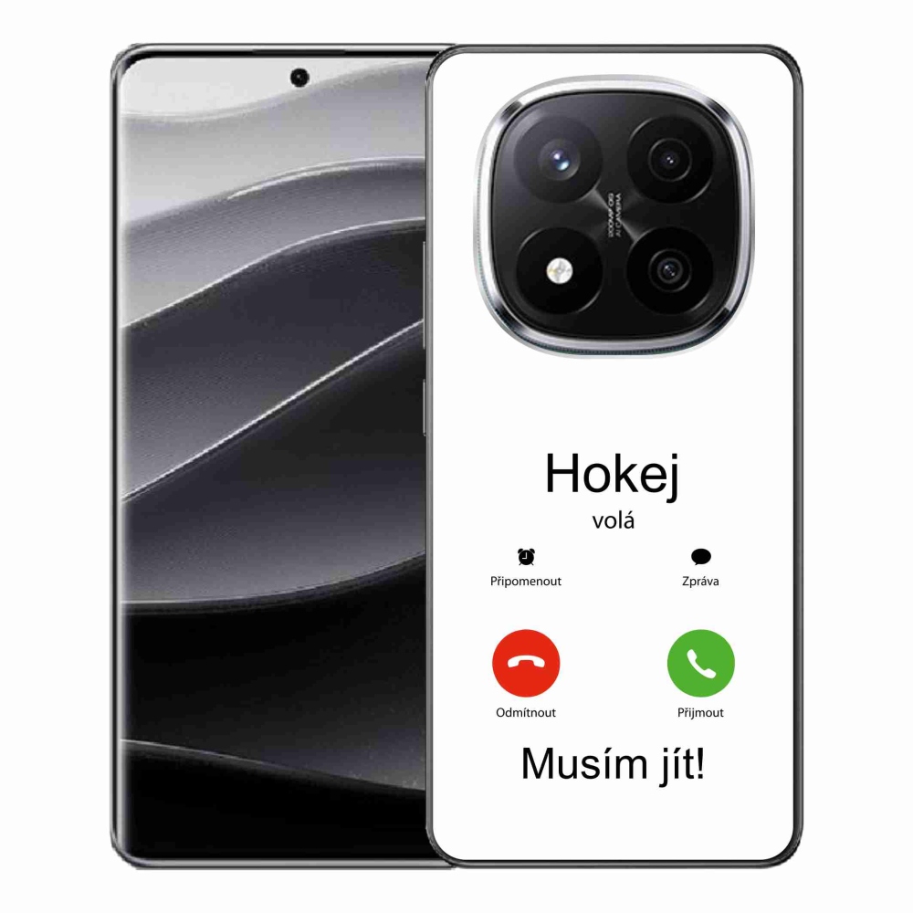 Gél borítás mmCase a Xiaomi Redmi Note 14 Pro+ 5G - hoki hívások fehér háttérrel