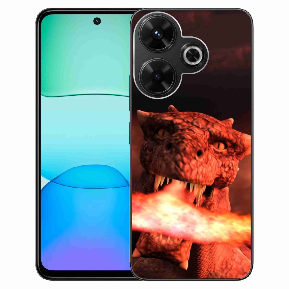 Gél borítás mmCase a Xiaomi Redmi 13 4G/Poco M6 4G - sárkányhoz