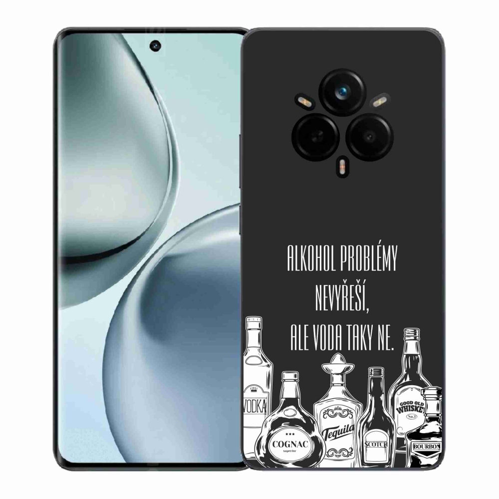 Gél borító mmCase a Realme 14 Pro 5G számára - vicces szöveg fekete háttérrel