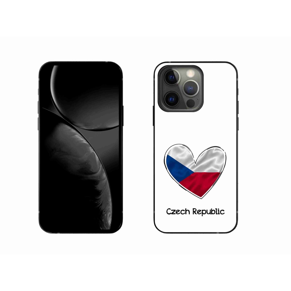 Zselés borítás mmCase iPhone 13 Pro 6.1 készülékhez - zászlós szív fehér háttérrel