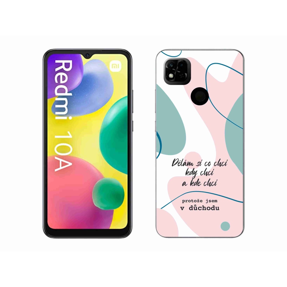 Gél borító mmCase a Xiaomi Redmi 10A számára - vicces szöveg 10 fehér háttérrel