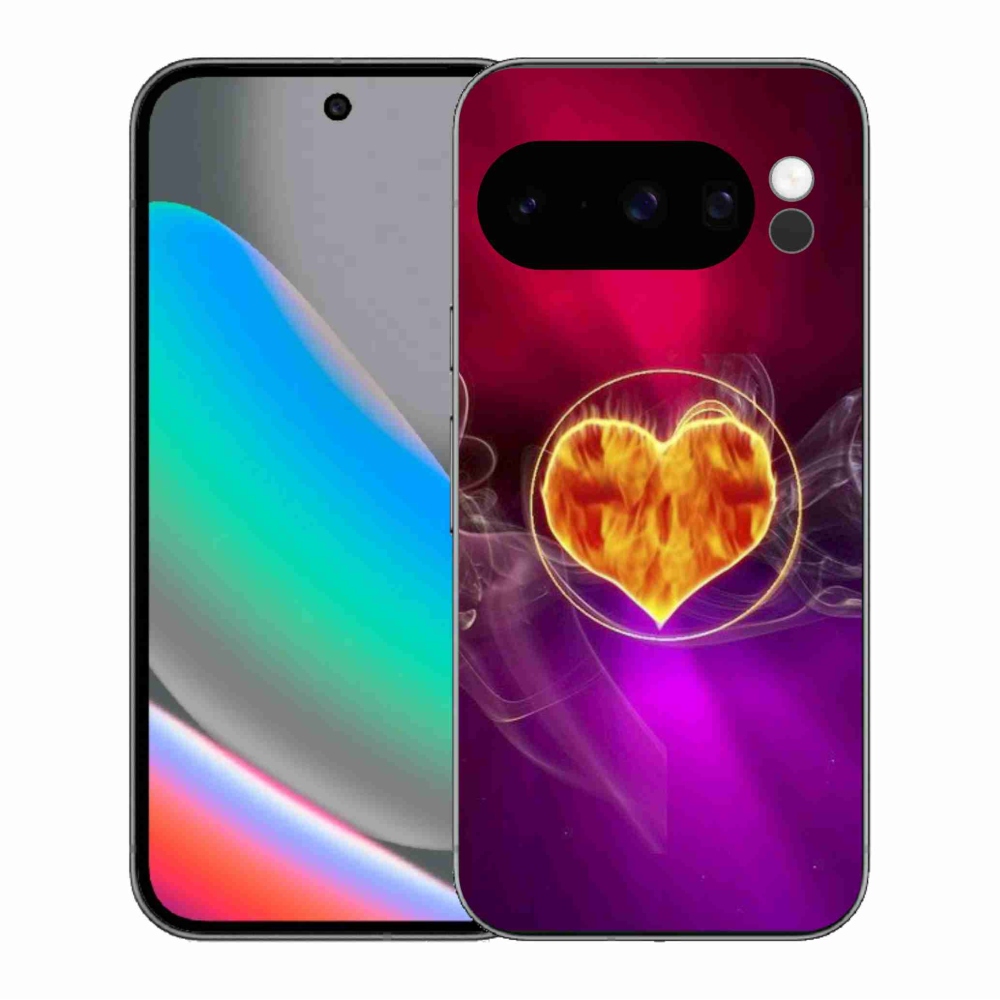 Gél borítás mmCase a Google Pixel 10 Pro számára - tüzes szív