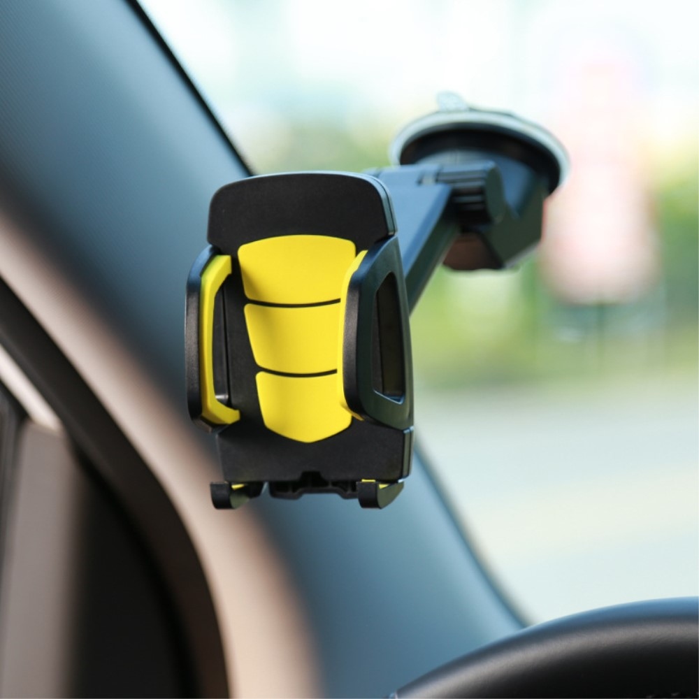 Univerzális autós üvegtartó mobiltelefonhoz 6,3-ig - sárga színű