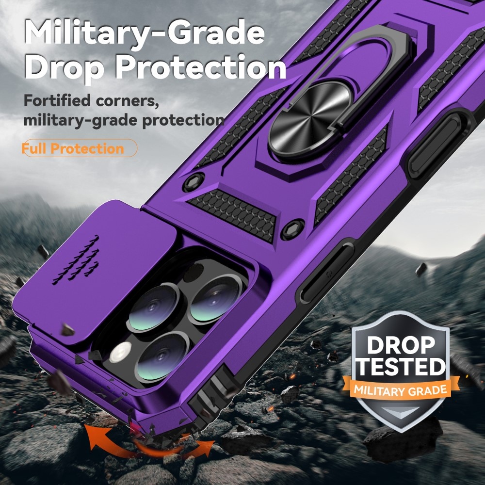 Tartós csúszásbiztos borítás iPhone 16 Pro készülékhez - lila