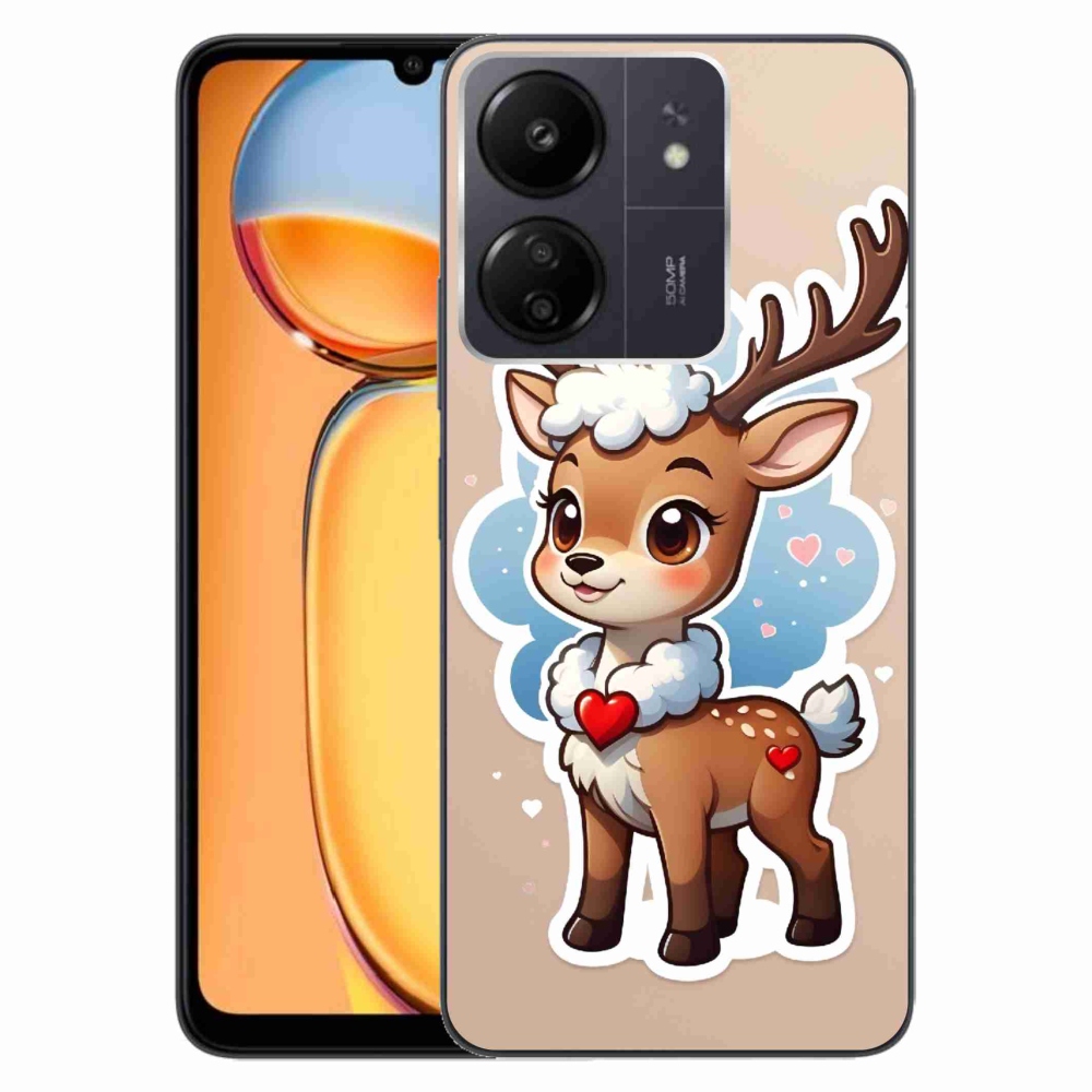 Gél borítás mmCase a Xiaomi Poco C65/Redmi 13C számára - rajzfilm rénszarvas