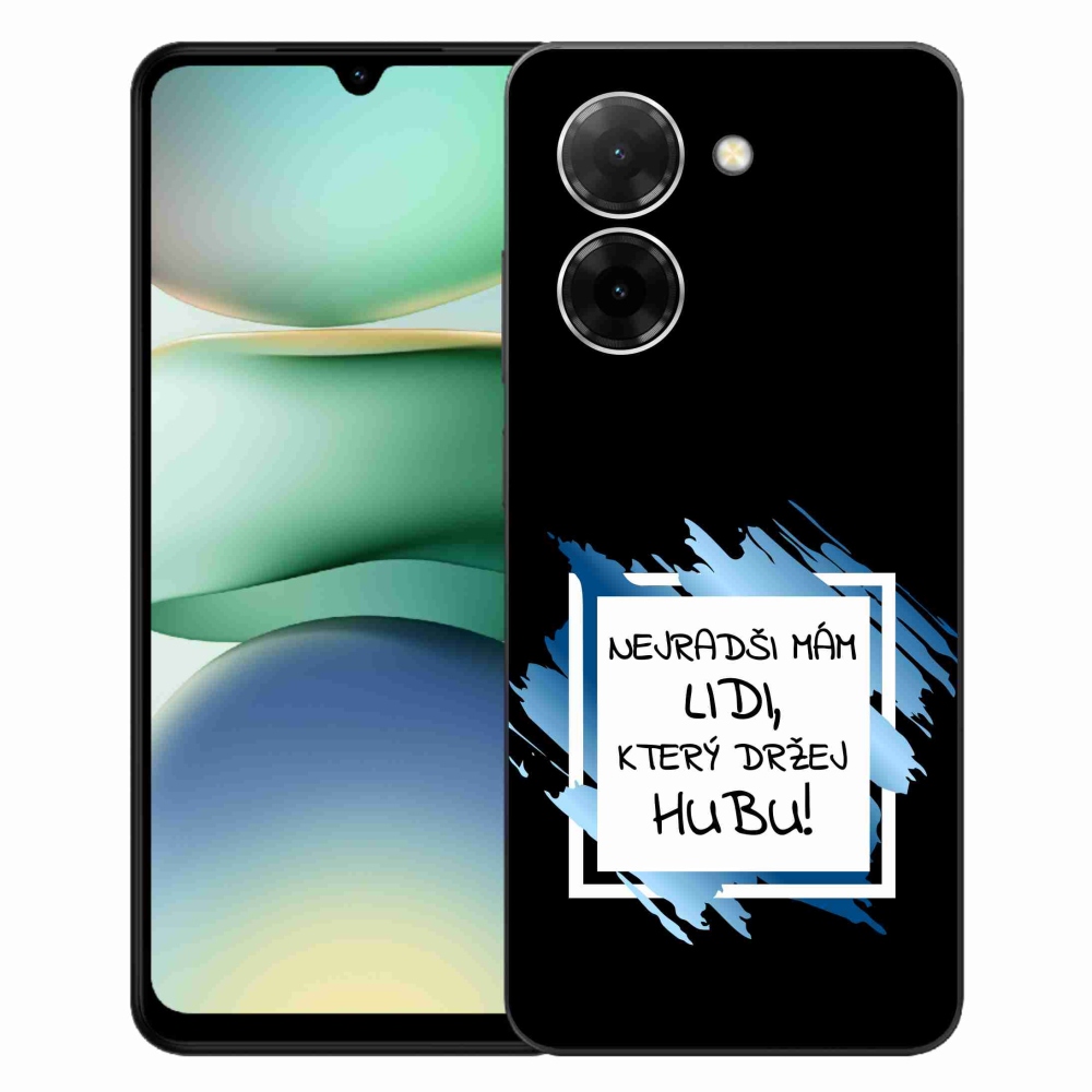 Gél borító mmCase a Xiaomi Redmi A5 (173.45x79.35x8.45mm) - vicces szöveg 7 fekete-fehér háttérrel