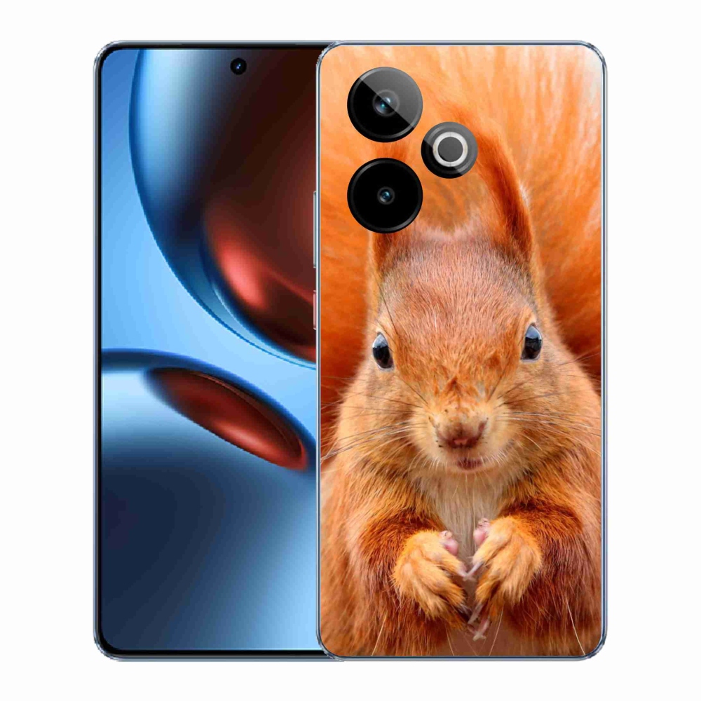 Rugalmas zselés tok mmCase képpel a Realme GT 7 5G/GT 7T 5G - mókus számára