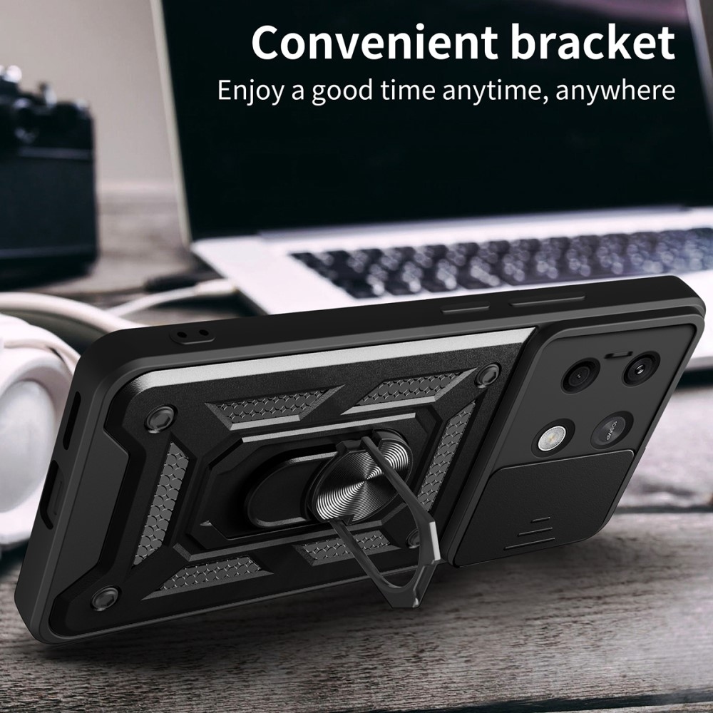 Tartós csúszásbiztos borító Xiaomi Redmi Note 13 5G - fekete